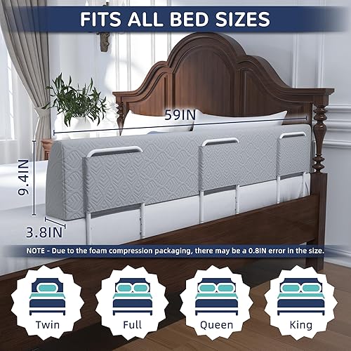 Miniatura 8 de Protector de cama para niños pequeños, riel de espuma para niños pequeños, riel de cama de seguridad suave para niños, riel lateral de cama para