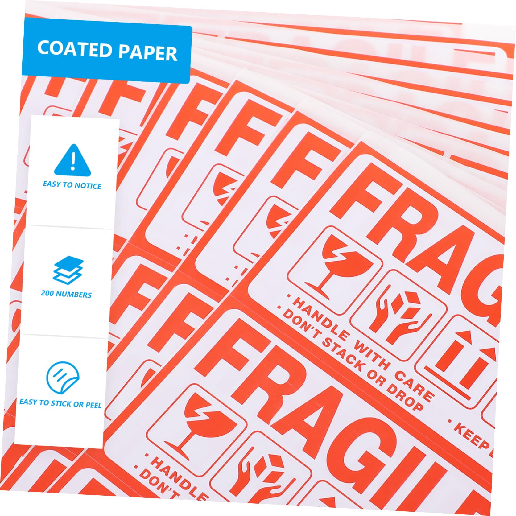 Alipis 5 Set Etichette Fragile Confezione Da Etichette Avvertimento Per Spedizioni E Imballaggi Stickers Resistenti E Facili Da Applicare Per Trasporti Sicuri 20 Fogli*5