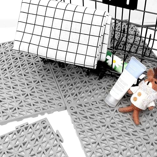 Miniatura 2 de Paquete de 12 baldosas de drenaje entrelazadas de 12 x 12 pulgadas para exteriores, tapetes impermeables para patio, piscina, cojín modular