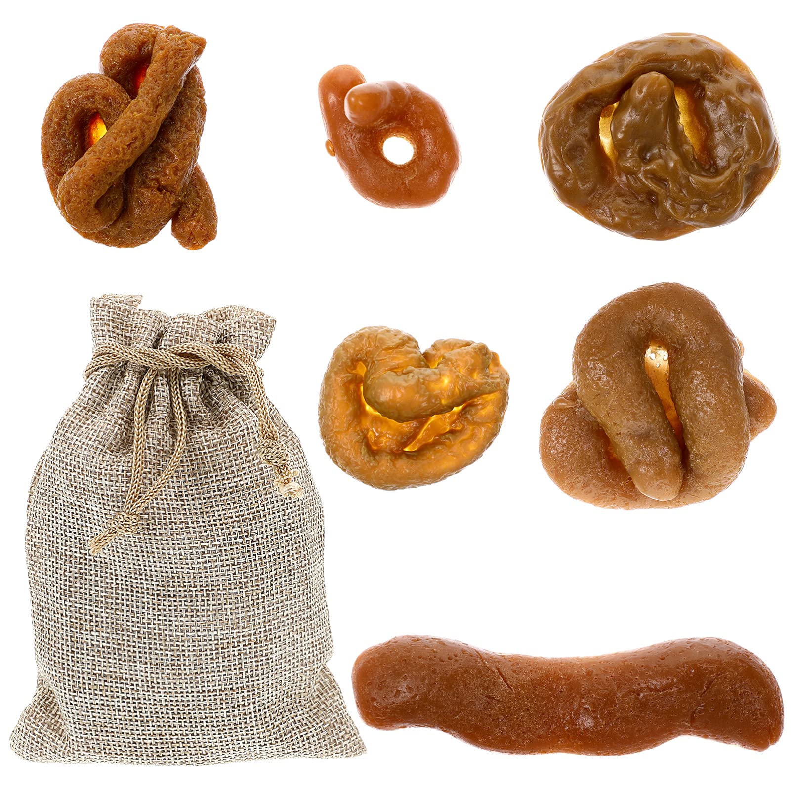 Toyvian 1 Set Poop Fake Human Poop Prank Poop Prop Party Trick Toy with Drawstring Bags for Party Favors