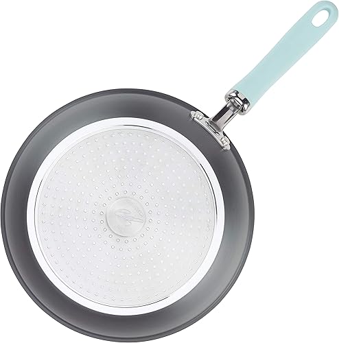 Miniatura 4 de Rachael Ray Create Delicious - Sartén antiadherente anodizada profunda, sartén anodizada dura, 10.25 pulgadas, color gris