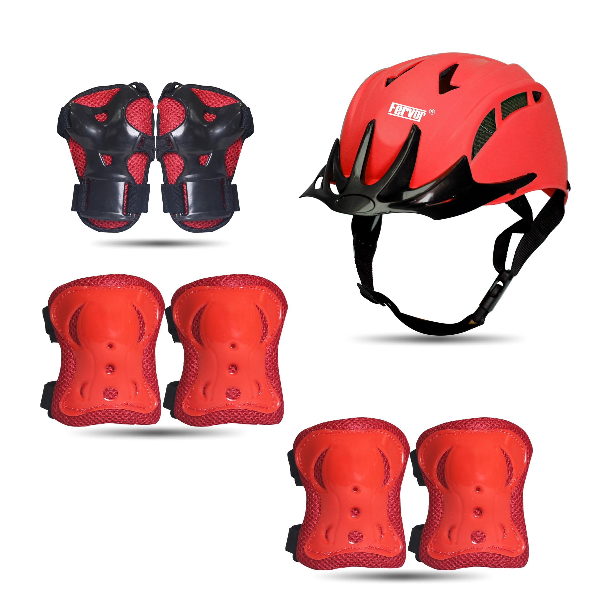 Fervor Protective Gear Set | Skating Guard Kit | Knee and Elbow Guard | Multi Purpose Safety Kit for Skateboarding, Roller Skating, Inline Skating, Cycling | Suilable for Childrens (B0D8YPVSML) Amazon Price History, Amazon Price Tracker