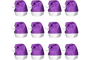 Windy City Novelties: Pack of 12 Vibrant Purple Felt Christmas Santa Hats...