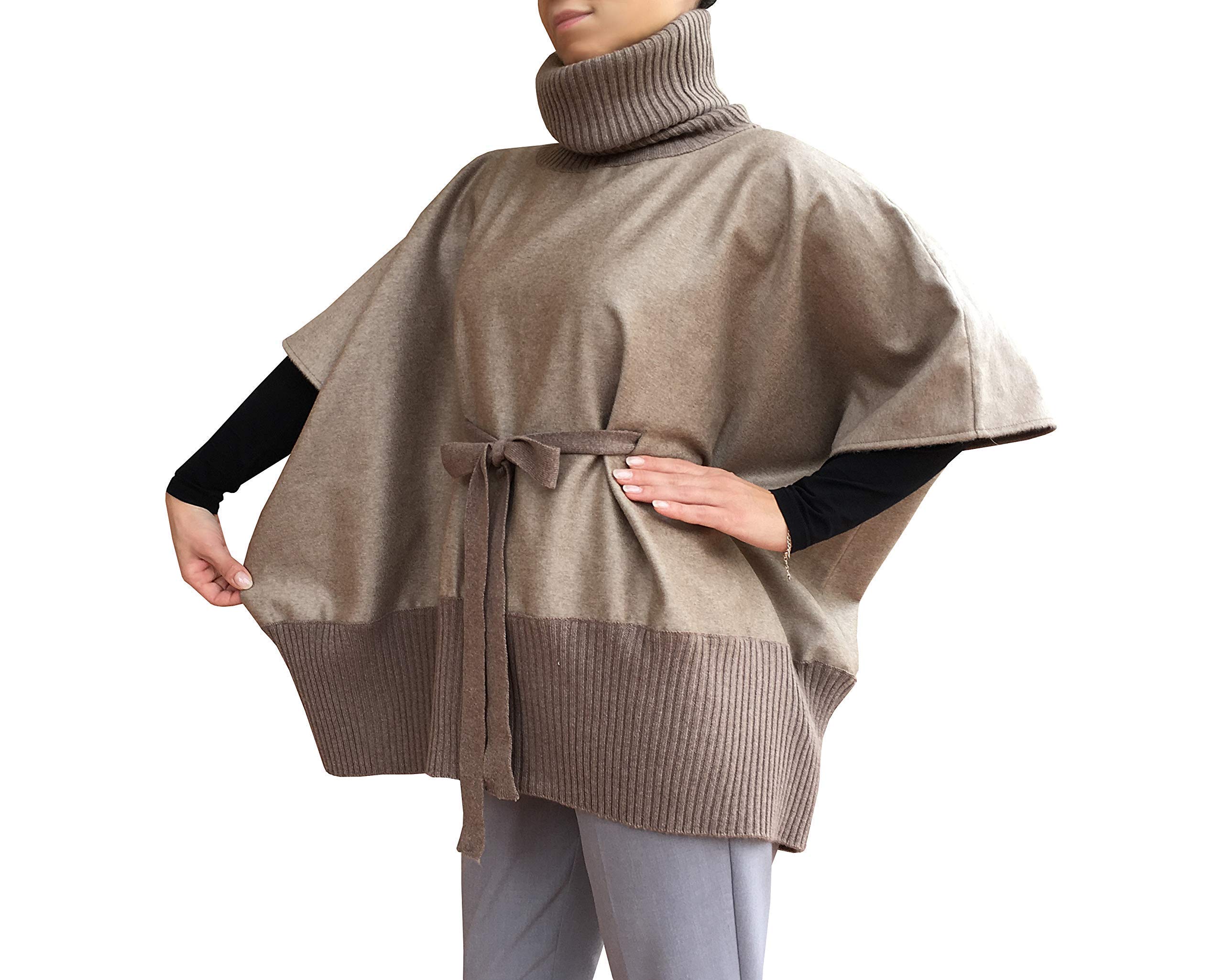 Poncho Maglione Donna Invernale 100% Cashmere Elegante
