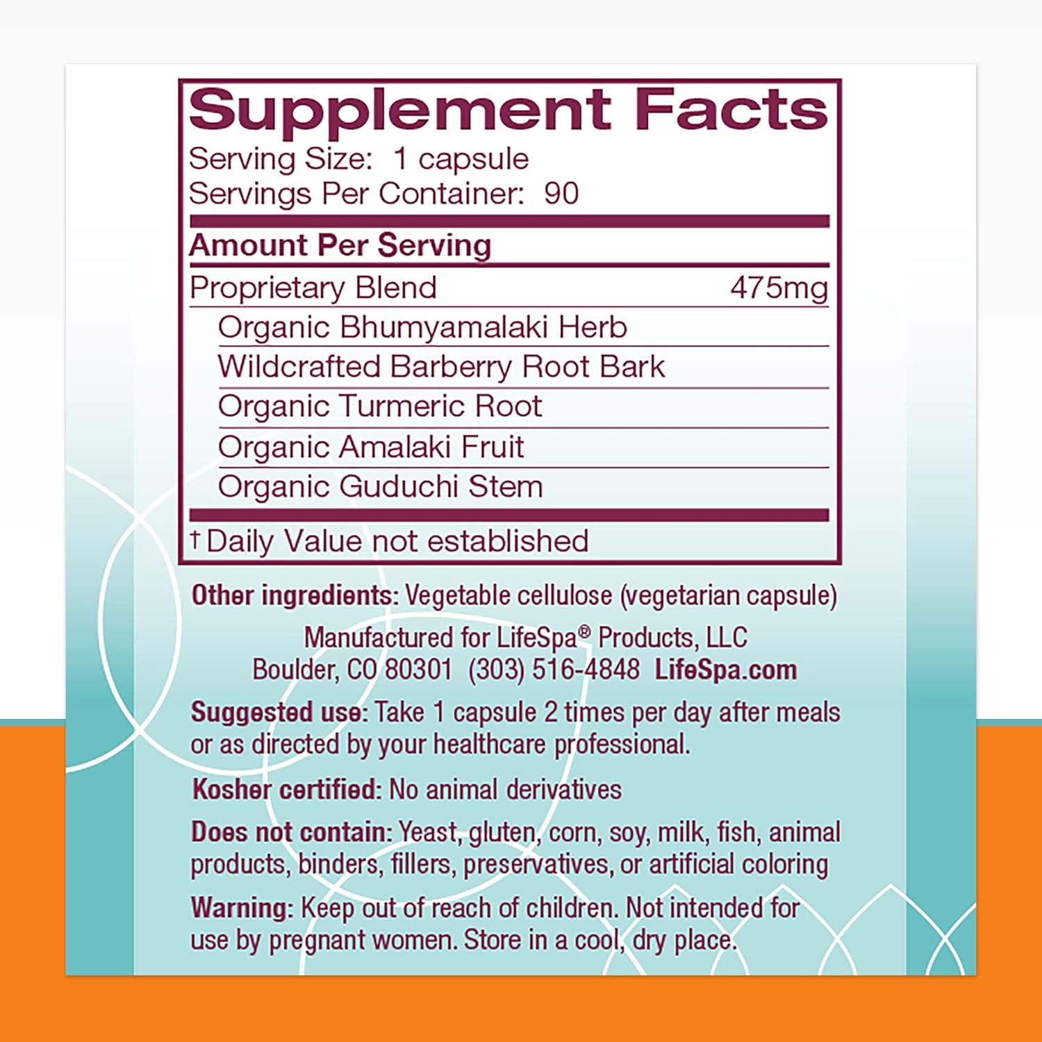 LifeSpa Whole Herbs Liver Repair | Liver Detox | Liver Cleanse and Repair | Health Supplements for Liver Health | Supports Liver and Gallbladder Detox | 90 Capsules | 475mg