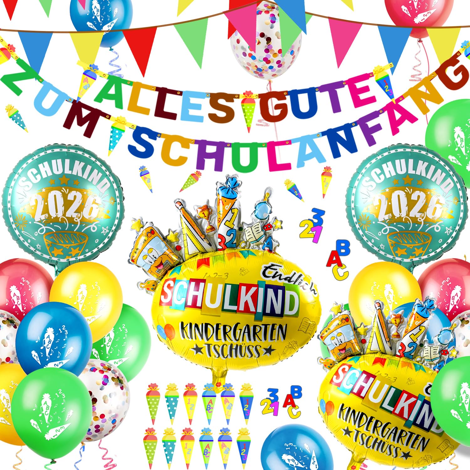 iZoeL Einschulung Deko Jungen Mädchen