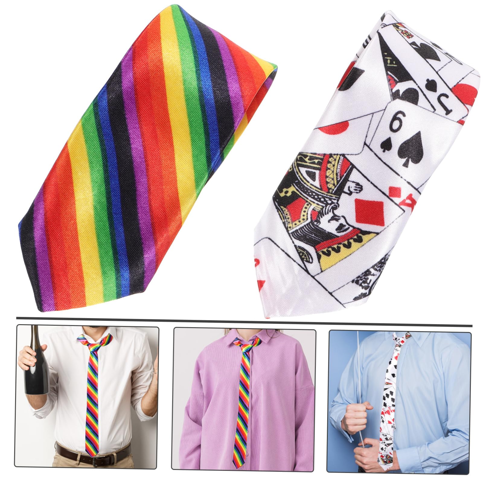 10piezas Corbatas De Fiesta Imprimidas Accesorios Para Disfraces De Hombre Celebraciones Temáticos