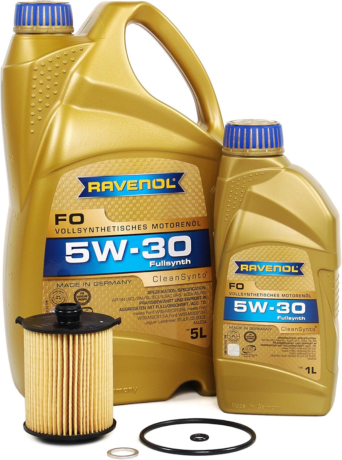 BLAU J1A4633-C Motor Oil Change Kit - Compatible with 2017-17 Volvo S90 w/ 4 Cylinder 2.0L Engine