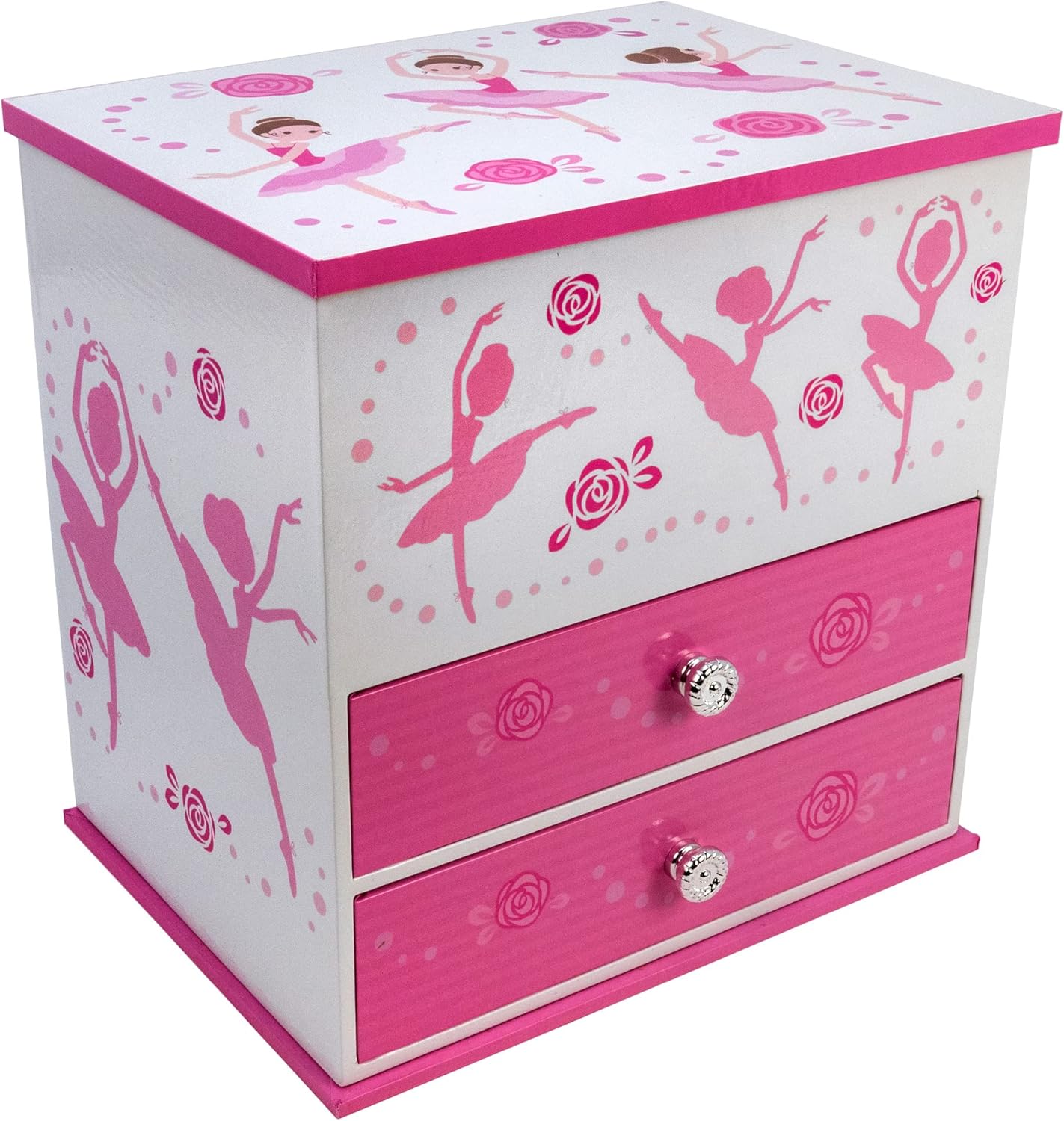 Mesita De Noche Con 2 Cajones Y Nicho - Rosa Con Patas De Metal Dorado Coleccion Aurora 84537718