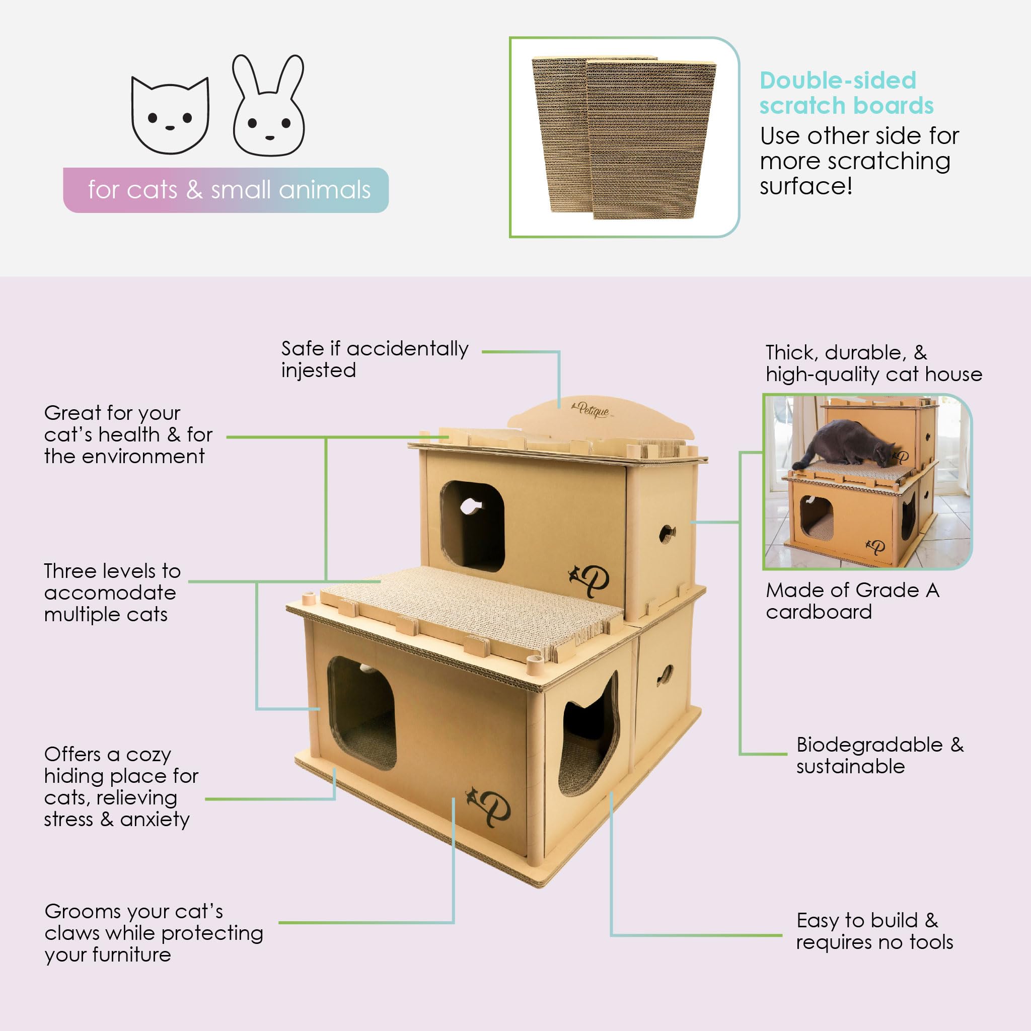 Amazon | Petique ペティーク Villa ヴィラ［猫 台湾製 高耐久 ペット