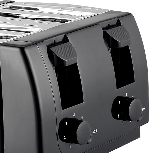 Miniatura 2 de Brentwood TS-285 Tostadora Cool Touch, 4 rebanadas, negro
