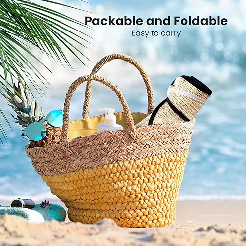 Miniatura 20 de Simplicity - Sombrero con protección solar UV UPF 50 para mujer, convertible en visera para playa