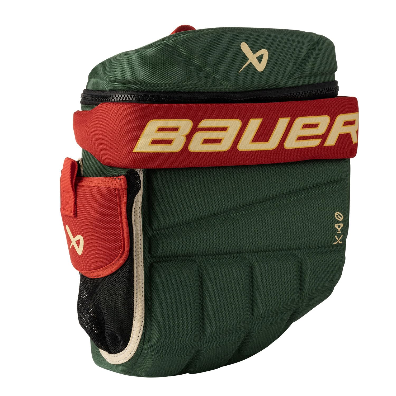 Bauer Minnesota Sac à dos à gants Vert/rouge/noir pour hockey sur glace et rollers