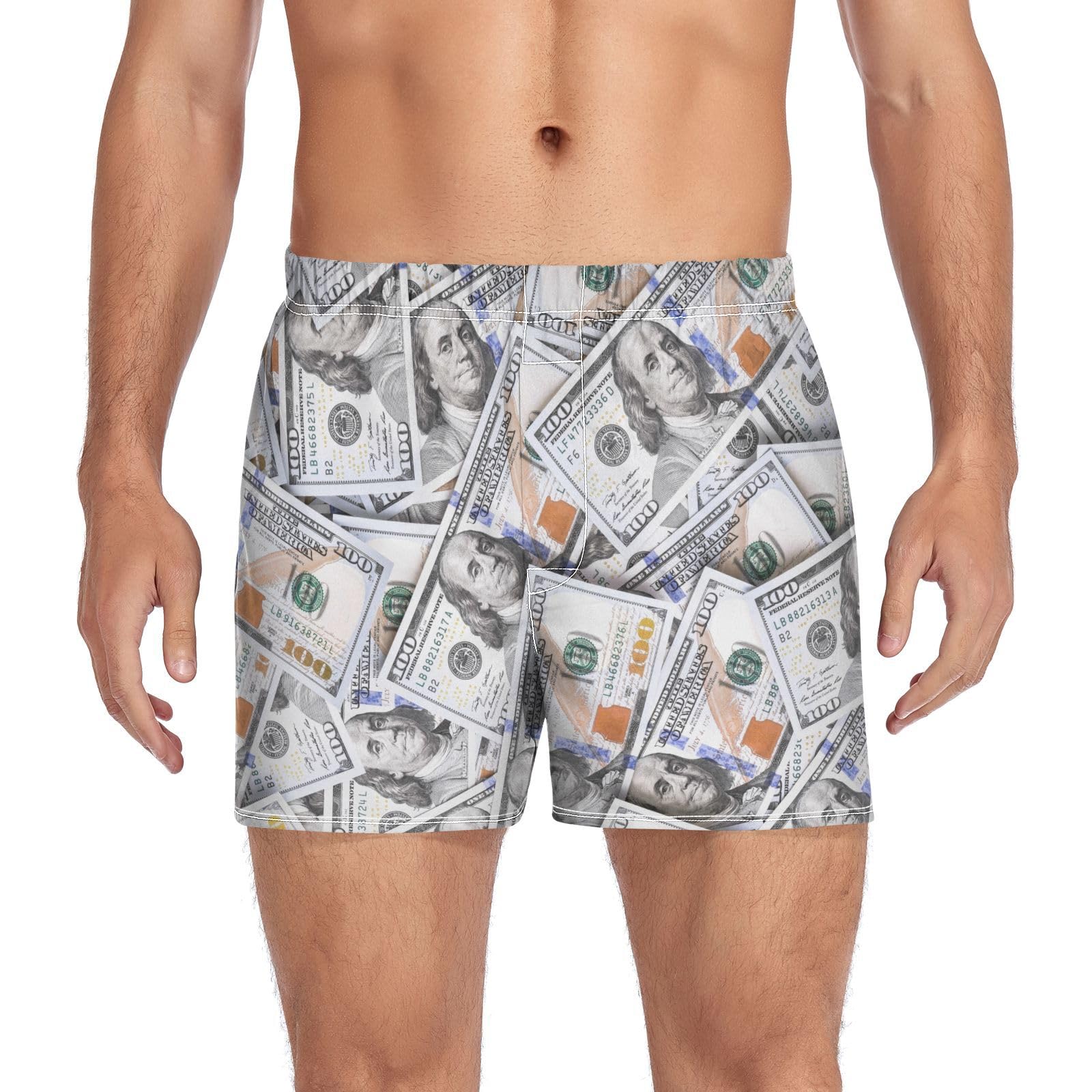 Men's Boxer Shorts Cotton Loose Underwear with Button Fly