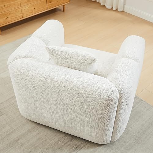 Miniatura 7 de VANOMi Los juegos de muebles de sala de estar incluyen sofá de 95 pulgadas y sillones de 42 pulgadas, sofá tapizado Boucle de gran tamaño con