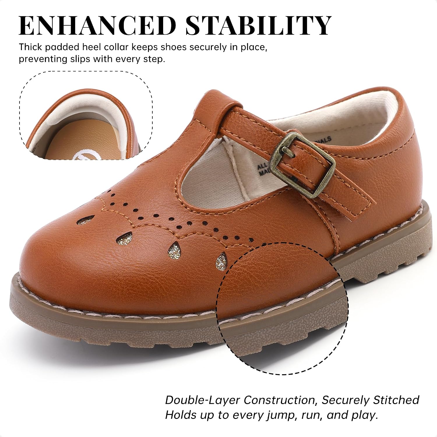 shoeslocker Toddler Girl Mary Jane Dress Shoes - Ballet Flats for Easter Party School Shoes