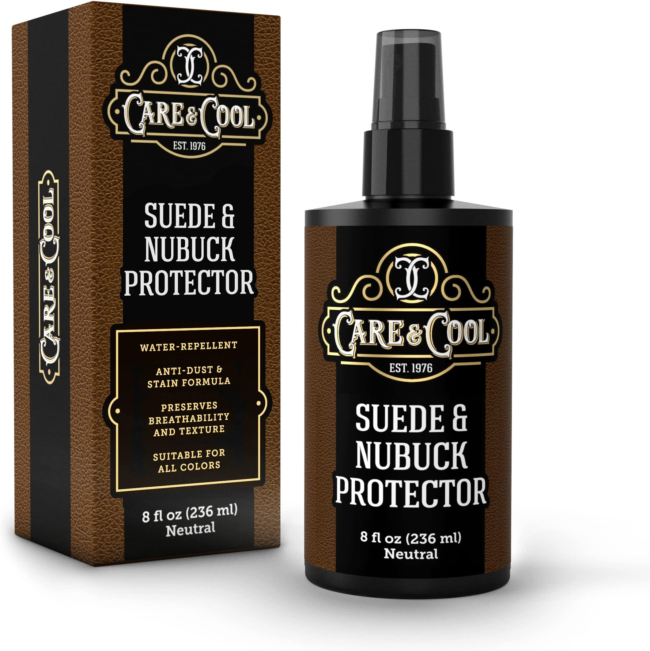 Maximum Protection for Your Suede and Nubuck (8 oz). Waterproofing, Dust and Stain Repellent Formula for your Shoes, Boots, Bags and Jackets. Setting the Standards Since 1976.