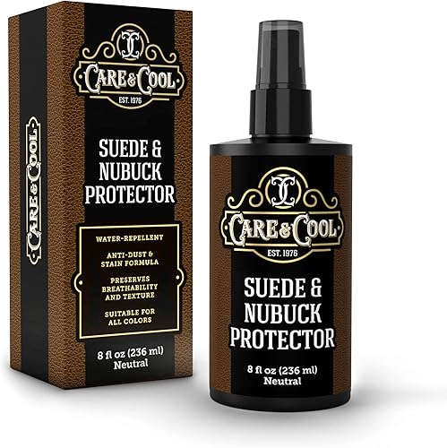 Care & Cool Máxima protección para tu gamuza y nobuck (8 onzas). Fórmula impermeabilizante, repelente al polvo y a las manchas para tus zapatos,
