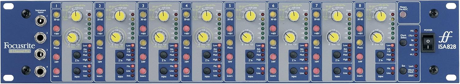 Focusrite ISA828 Eight Classic Microphone Pre-Amps