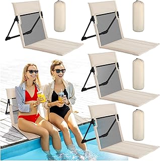 Karenhi 4 Pcs Foldable Poolside Chairs