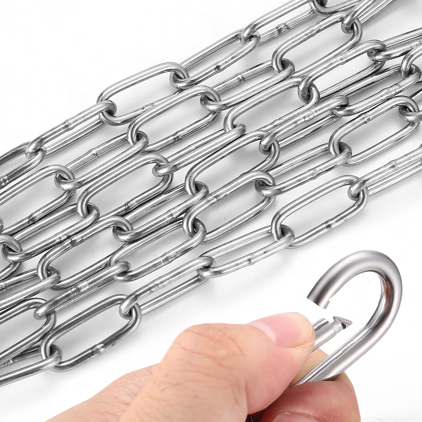 Lsqurel Chaîne En Acier Inoxydable à Maillons De 2 M Et 4 M Pour Accrocher Des Vetements Une Balancoire Une Chaine De Chien 03 Cm 4 M Lsqurel Chaîne En Acier Inoxydable à Maillons De 2 M Et 4 M Pour Accrocher Des Vetements Une Balancoire Une Chaine De Chien 03 Cm 4 M
