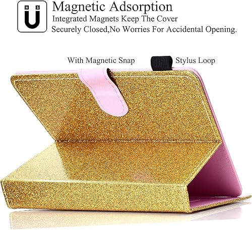 Vista 33 de Funda universal para tablet de 7.0 pulgadas, soporte Artyond Folio con ranuras para tarjetas para Samsung Galaxy Tab 7.0, Kindle Paperwhite 6.8