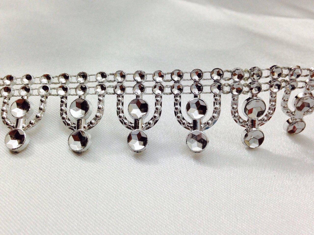9M X 20mm Diamante Bling Sparkling Diamond Effect Wedding Cake Craft Trim Ribbon