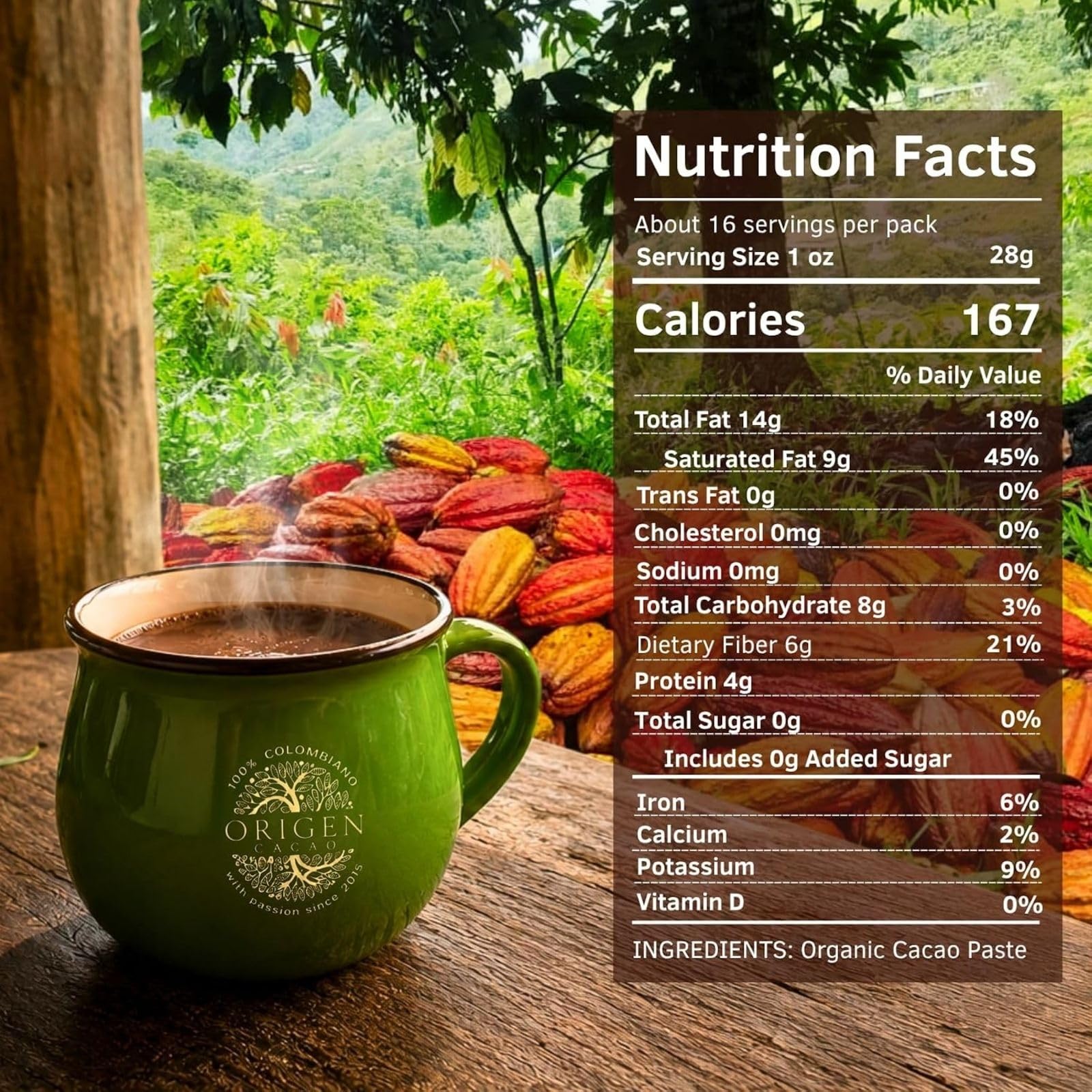 Origen Ceremonial Cacao en Polvo