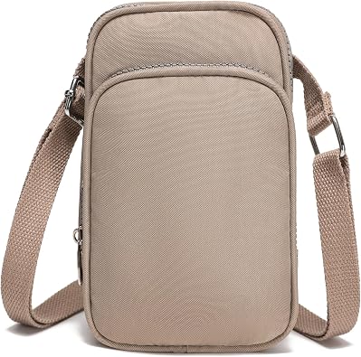 AOCINA Phone Crossbody Bag for Women, Mini Nylon Purse with Clear Phone Window, RFID & Adjustable Strap for Daily Essentials