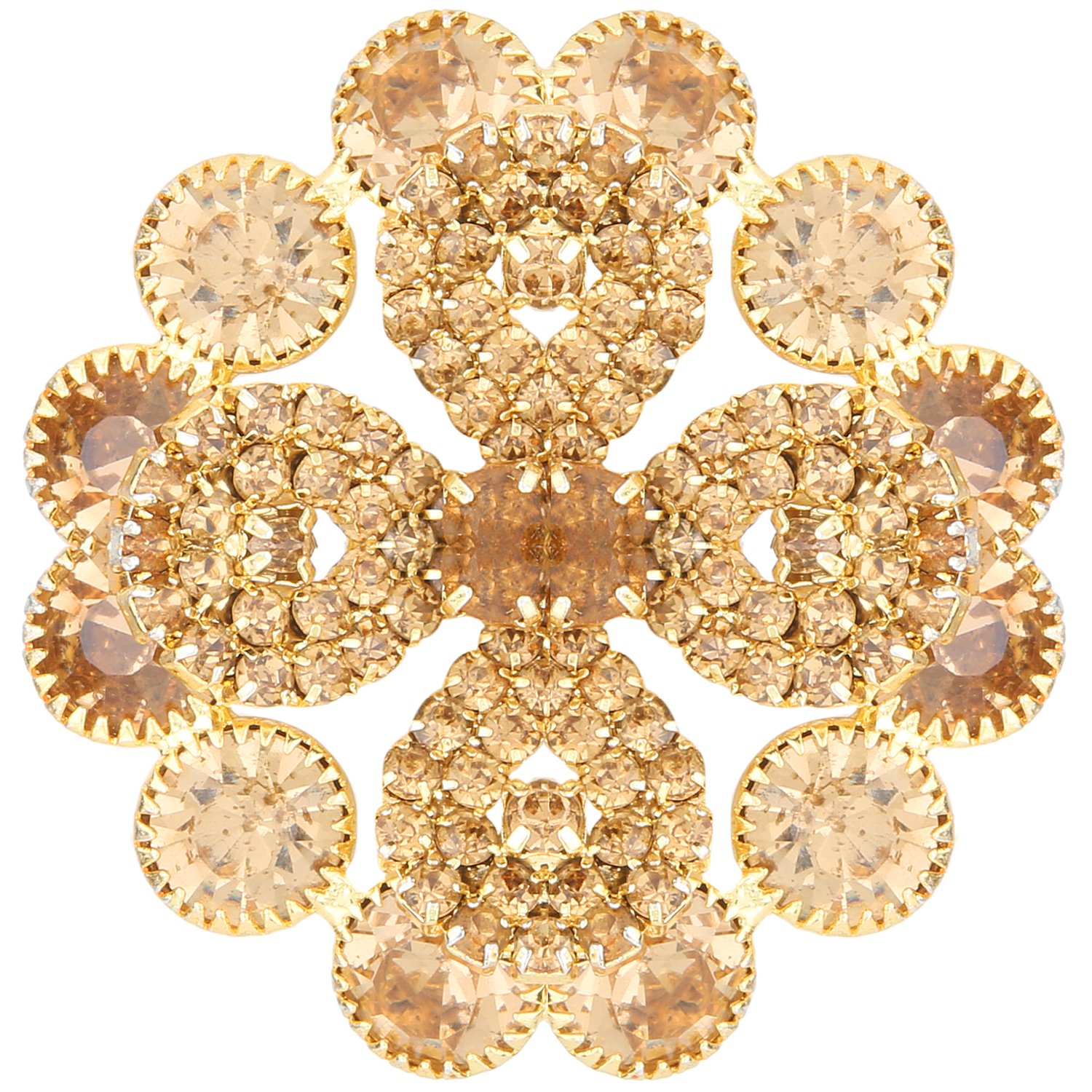 ACCESSHER Vintage Rhinestone Flower Brooch For Women (B076HQ8MYN) Amazon Price History, Amazon Price Tracker