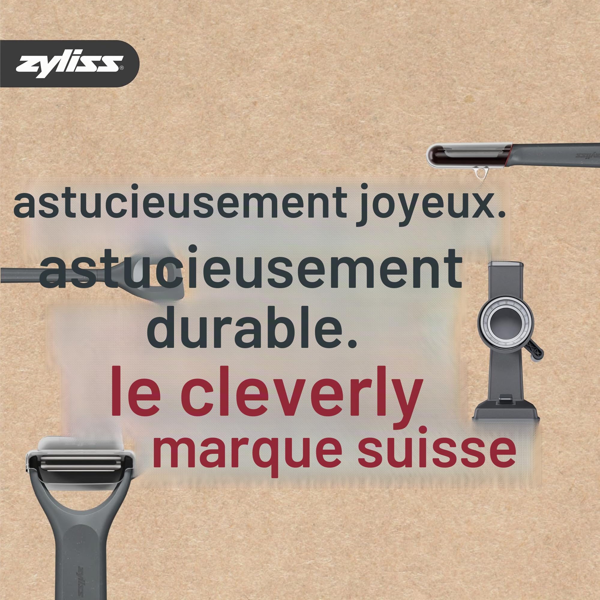 ZYLISS KC-08120 Râpe à fromage rotative classique certifiée NSF, acier inoxydable 18/8, blanc, E900020U