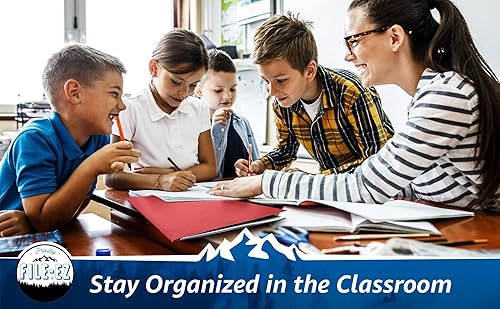 Miniatura 5 de FILE-EZ Carpetas de dos bolsillos, color rojo, paquete de 125, papel texturizado, tamaño carta (EZ-32458)