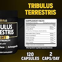 Vista 4 de Zolotus Tribulus Terrestris Cápsulas 13 en 1 con maca, hierba de cabra cachonda, Panax Ginseng, Saw Palmetto, Tongkat Ali, Shilajit y más