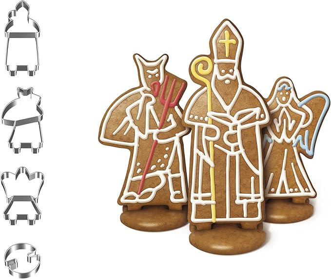 Tescoma Saint Nicolas Ange Et Diable En Pain D Epices Delicia Ensemble De Decoupoirs Amazon Fr Cuisine Et Maison