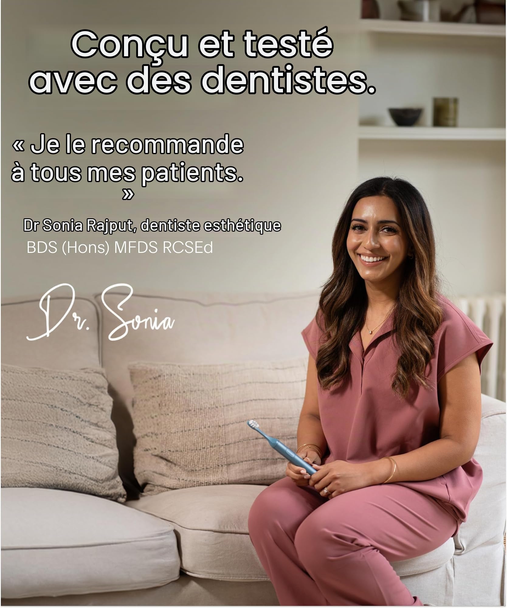 SURI 2.0 Brosse à dents électrique Sonic avec capteur de pression et étui de voyage pour nettoyage UV | 1 mois + batterie | Conçue à Londres | Brosse à dents électrique pour adultes | Brosses à dents