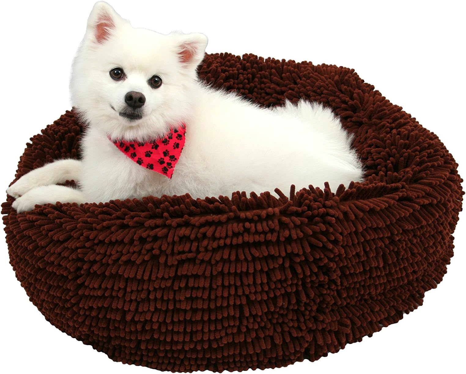 Shags Wags Pet Bed, Medium, Mocha Brown