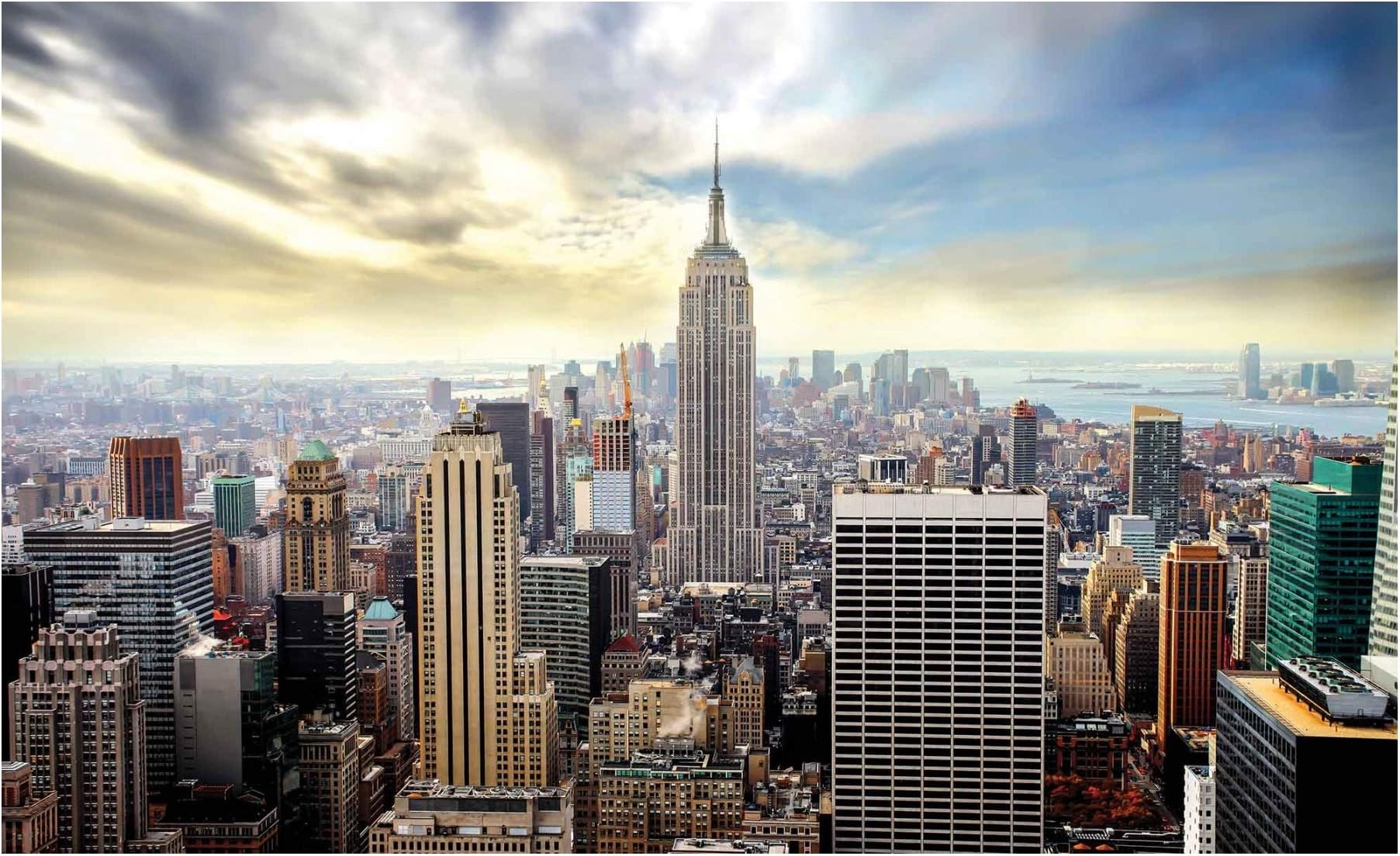 Wall mural wallpaper New York City in giant size - 368x254cm skyline wallpaper mural
