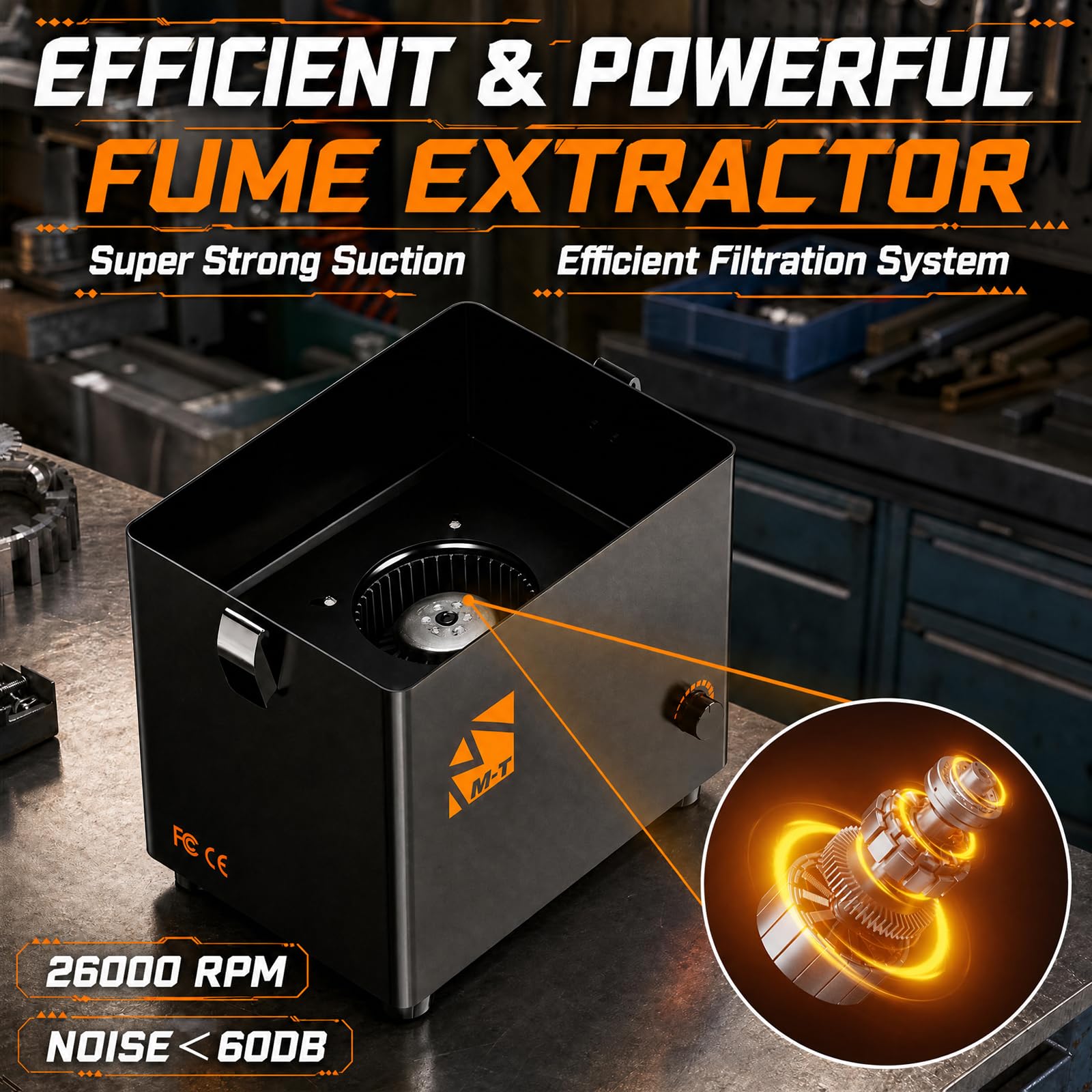 M-T 318 Solder Fume Extractor - Powerful & Quiet -5