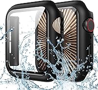 Vista 14 de Goton - Funda impermeable para Apple Watch 38 mm Series 3 2 1, protector de pantalla de vidrio templado, protección completa de policarbonato duro