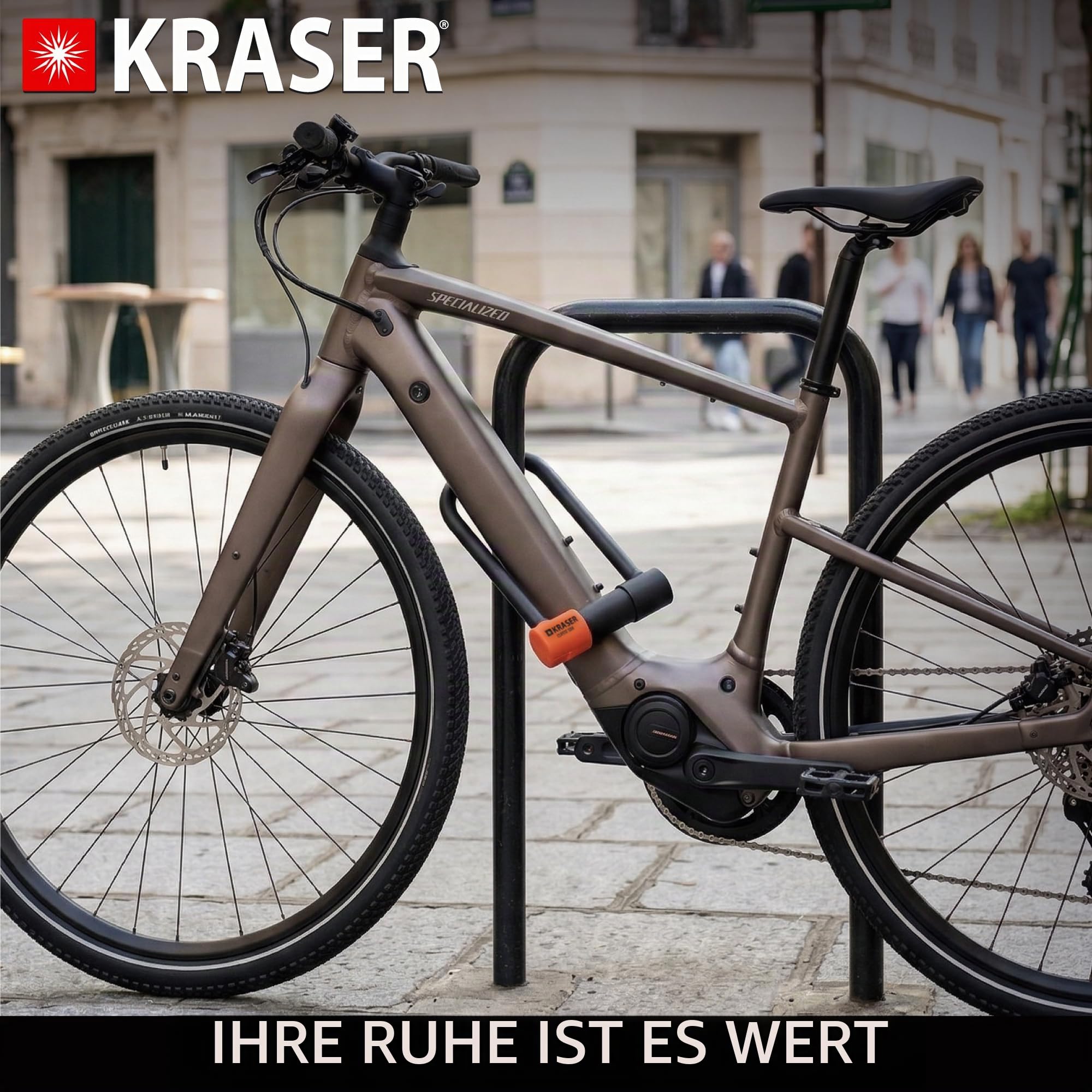 KRASER KR85M Anti-Diebstahl Motorrad Fahrradschloss Bügelschloss Vorhängeschloss U Homologiert SRA-Schloss Sicherheit Solides Schloss 85x250 Ø18 Diebstahlsicherung Motorräder Motorroller Fahrrad