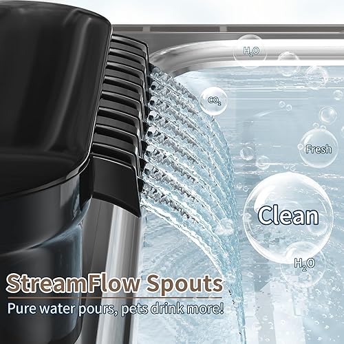 Miniatura 4 de Fuente de agua elevada para perros de 8.5L2.25 galones, dispensador de agua elevado ajustable de 4 alturas para perros grandes con bandeja de acero