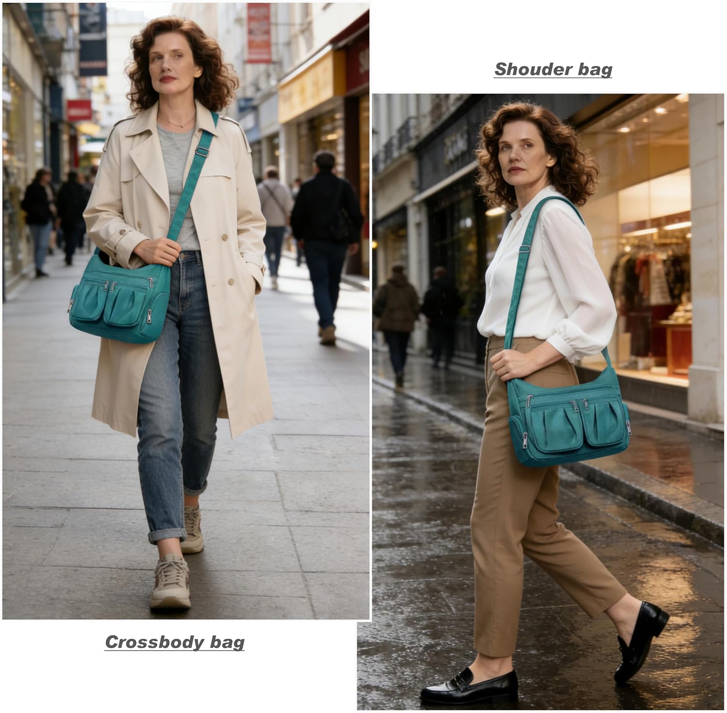 VOLGANIK ROCK Crossbody Purses for Women Shoulder Handbags Lightweight Waterproof Nylon Travel Bag Ladies Pocketbooks
