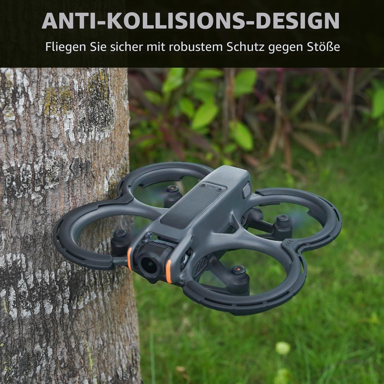 BRDRC Avatar 2 Propellerschutz für DJI Avata 2, Bumper Guard Schutzhülle Protective Bumper Anti-Collision Shockproof Prop Protector für DJI Avata 2 Fly More Combo Drohne Zubehör - Orange