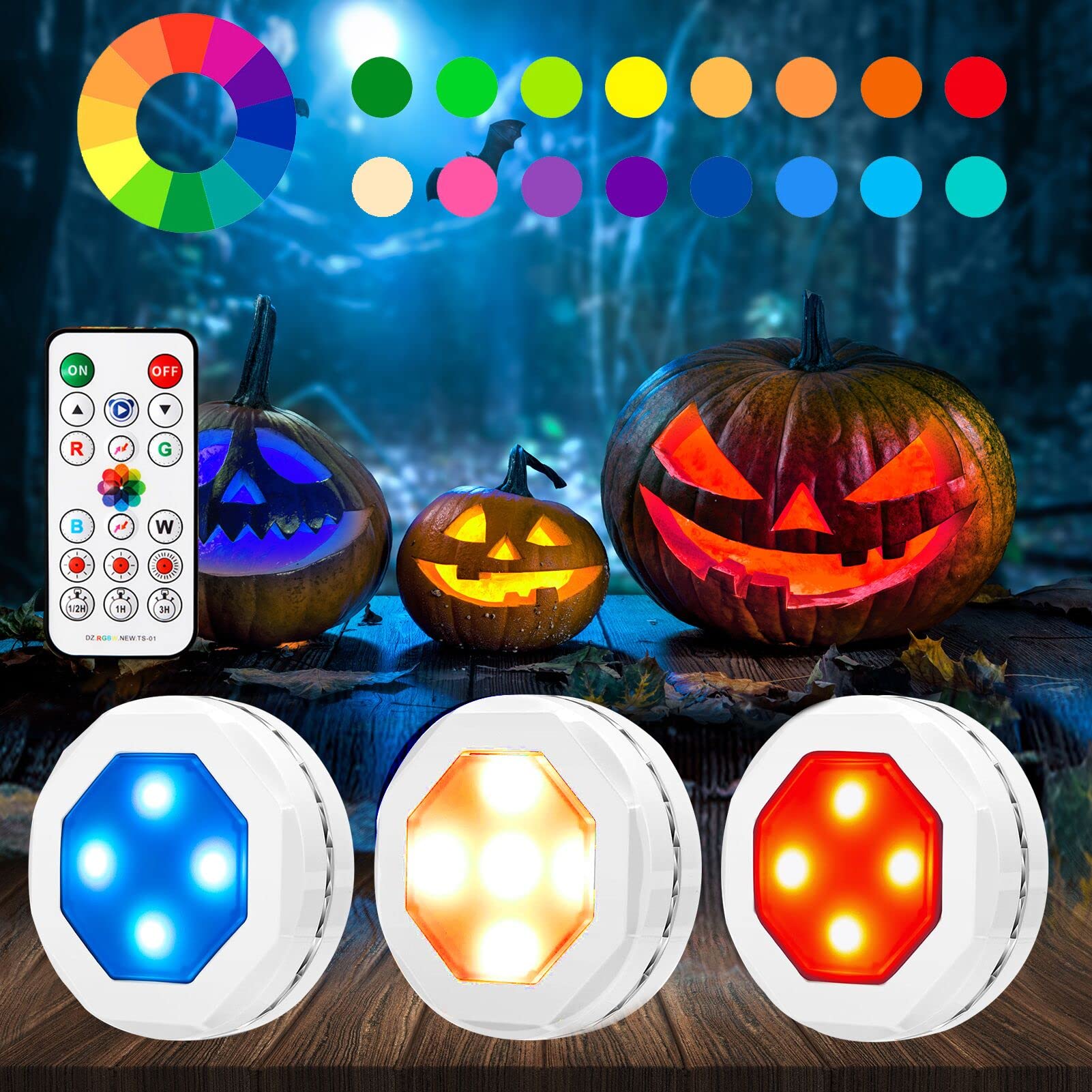 Amazon.co.jp: ハロウィンLEDパンプキンライト 調光機能付き RGBカラー