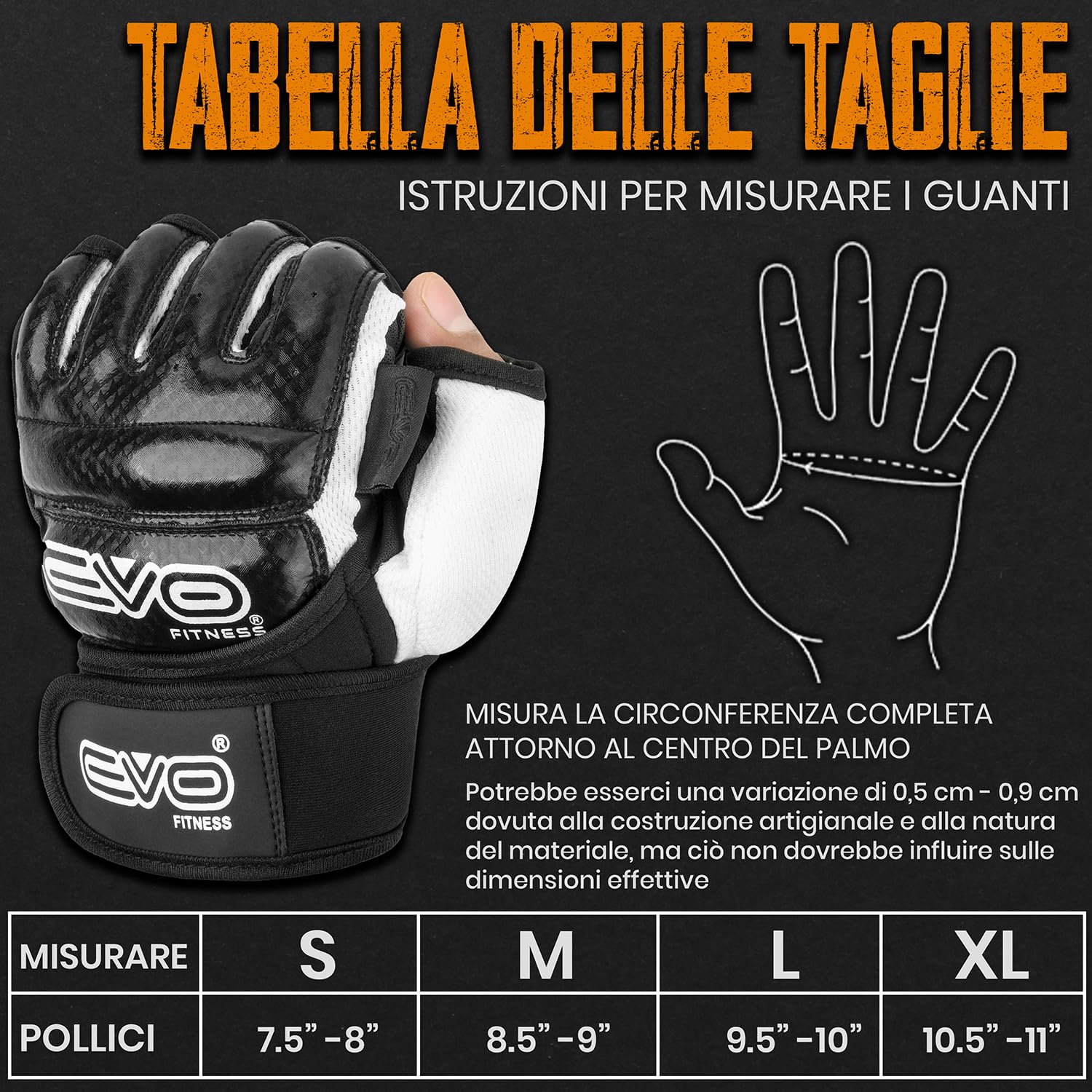 Evo Pelle Corpo Gel Guanti MMA Sacco da Box Arti Marziali Karate Guantone
