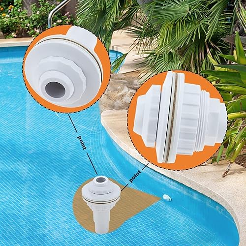 Miniatura 3 de TOPINCN Accesorio de retorno de entrada para SP1023, conexión de PVC a prueba de fugas, fácil instalación, material duradero para piscina sobre el