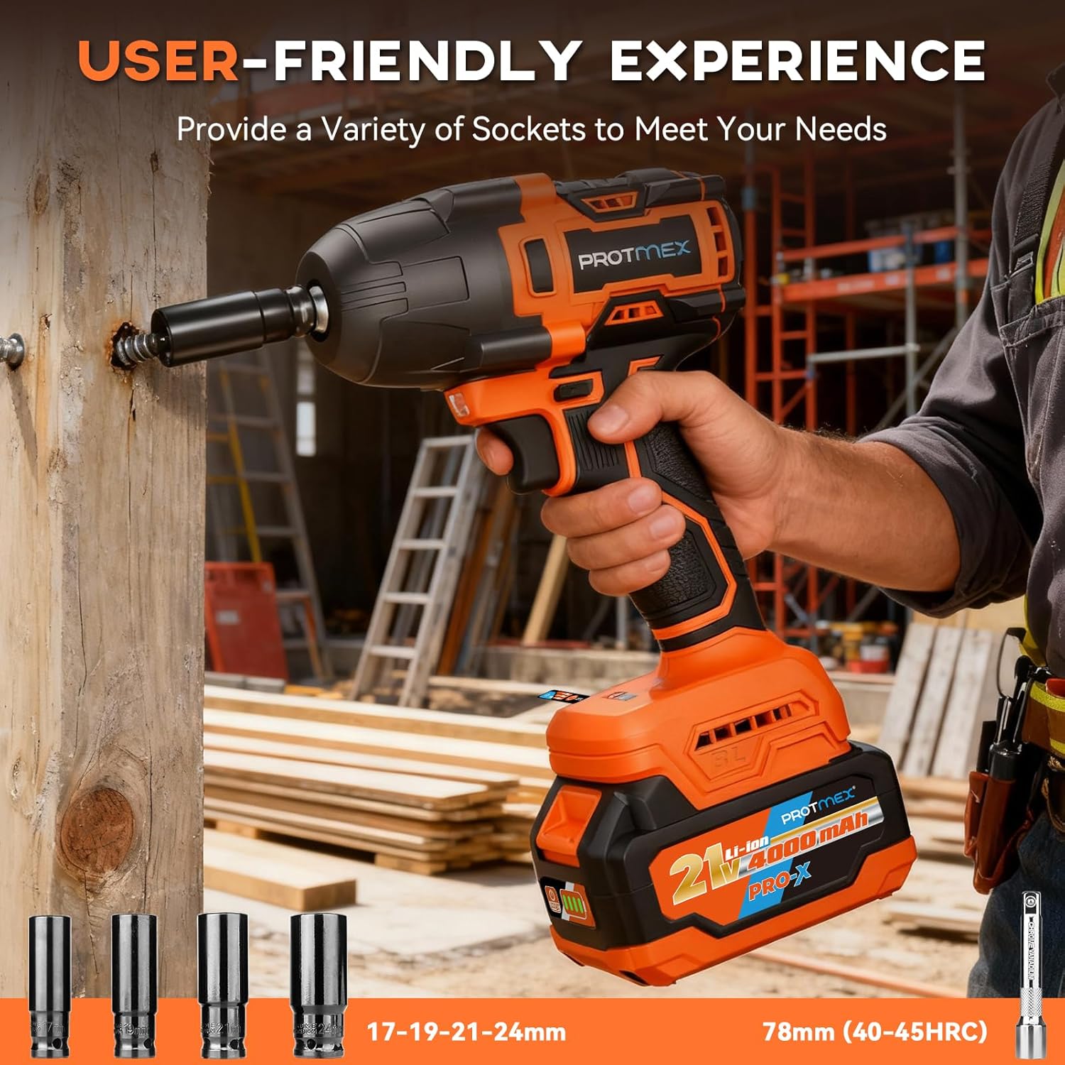 Protmex Impact Wrench with included accessories