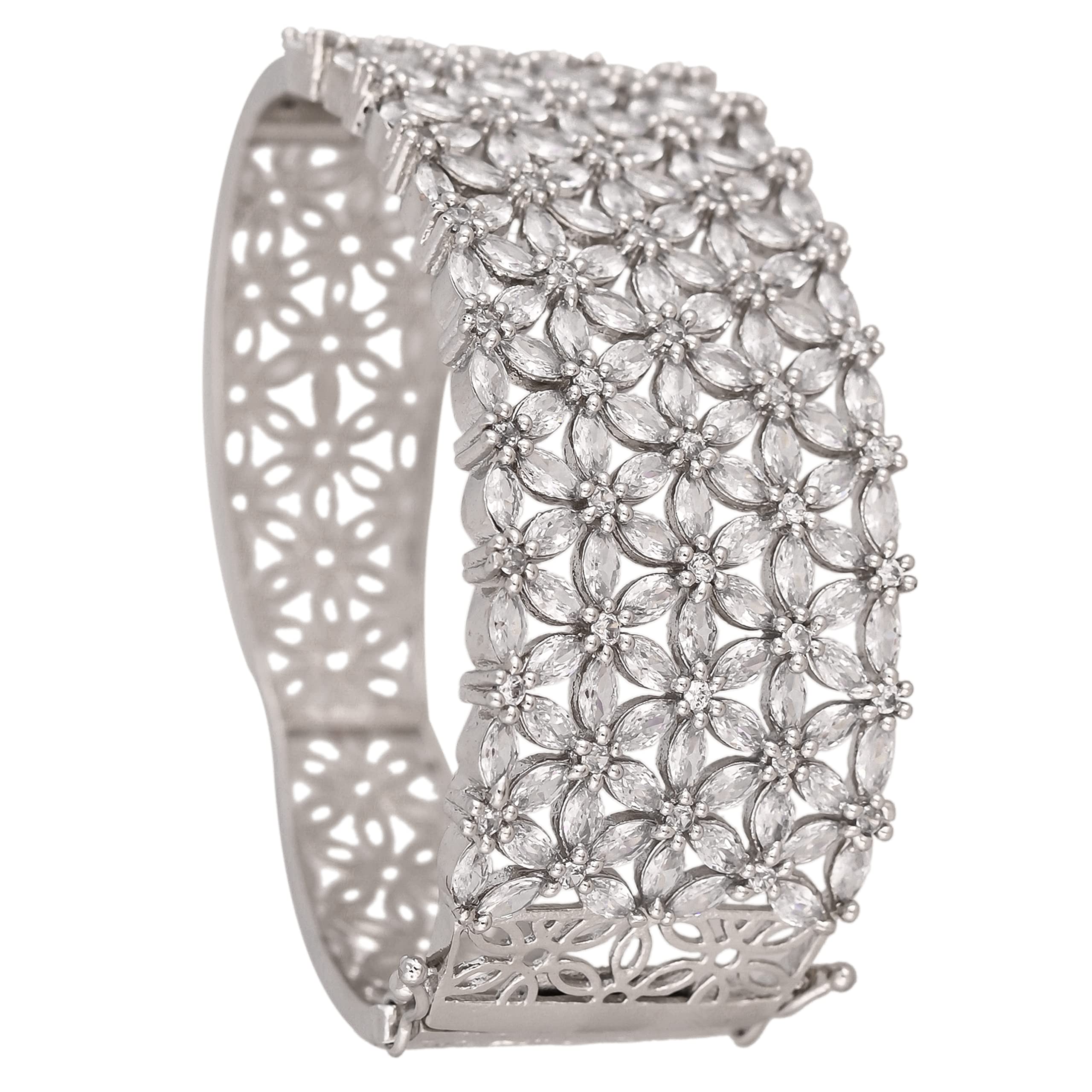 See full amazon price history chart for RATNAVALI JEWELS American Diamond CZ Stone Gold Plated White Openable Bracelet for Girls/Women RV2813W RATNAVALI JEWELS American Diamond CZ Stone Gold Plated White Openable Bracelet for Girls/Women RV2813W (B089NVC3CP) Amazon Price History, Amazon Price Tracker