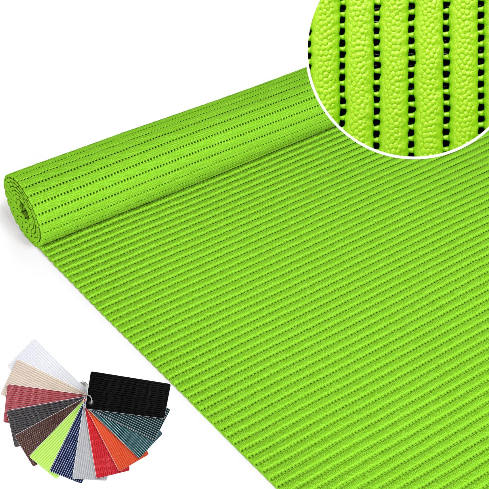 ANRO Alfombrilla de baño de espuma suave, antideslizante, 400 x 130 cm, color verde manzana