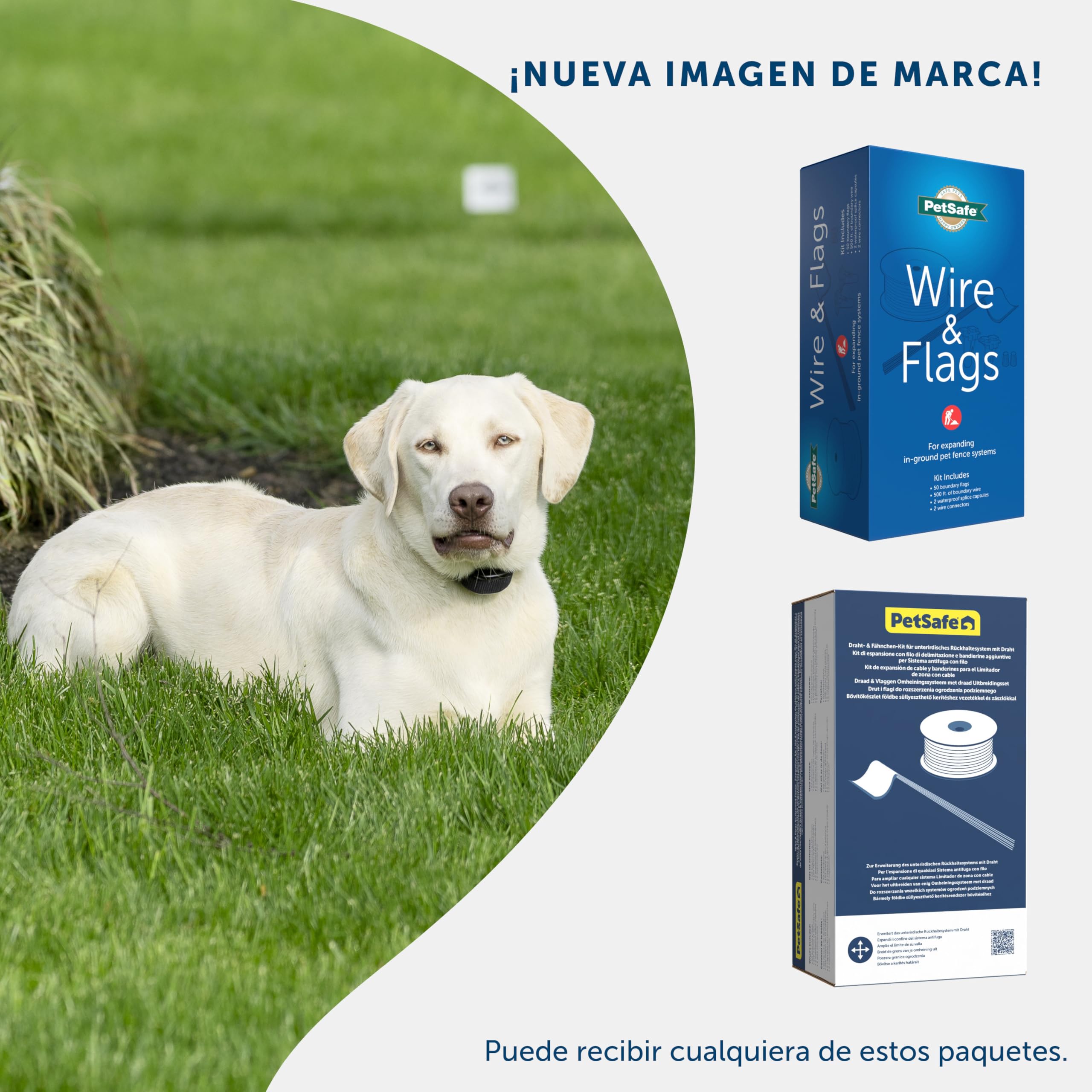 PetSafe - Cable Perimetral y Banderines para Vallas Enterradas - Kit de Extensión o Repuesto con Conectores - 152 m